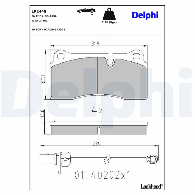 Delphi Diesel Remblokset LP2448