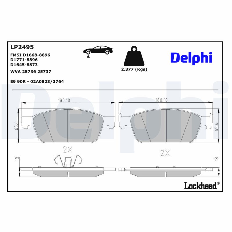 Delphi Diesel Remblokset LP2495