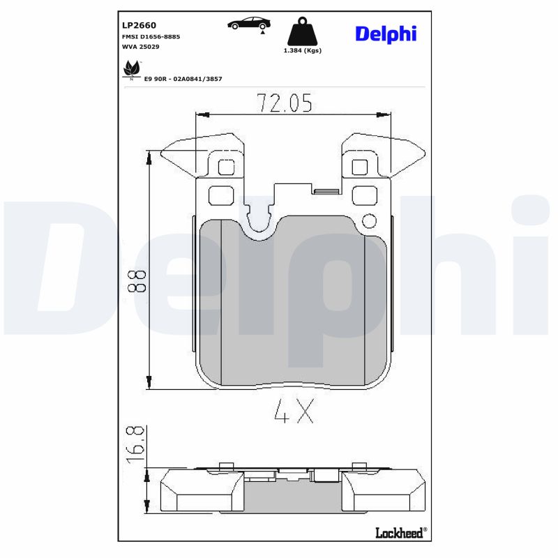 Delphi Diesel Remblokset LP2660