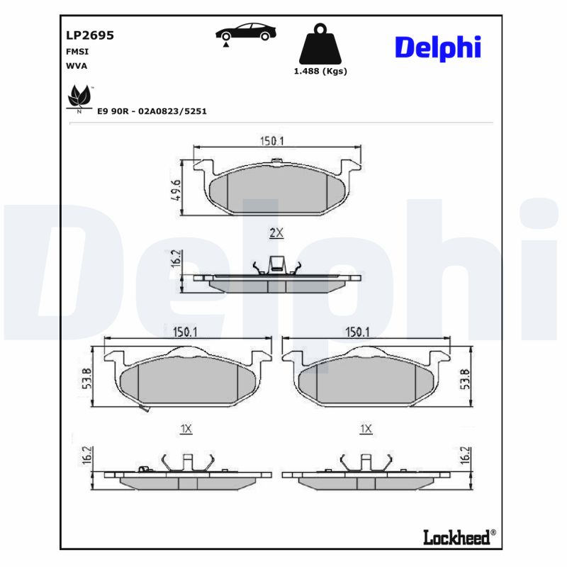 Delphi Diesel Remblokset LP2695
