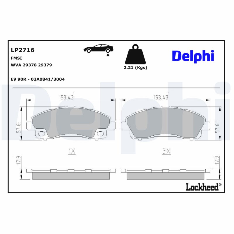 Delphi Diesel Remblokset LP2716