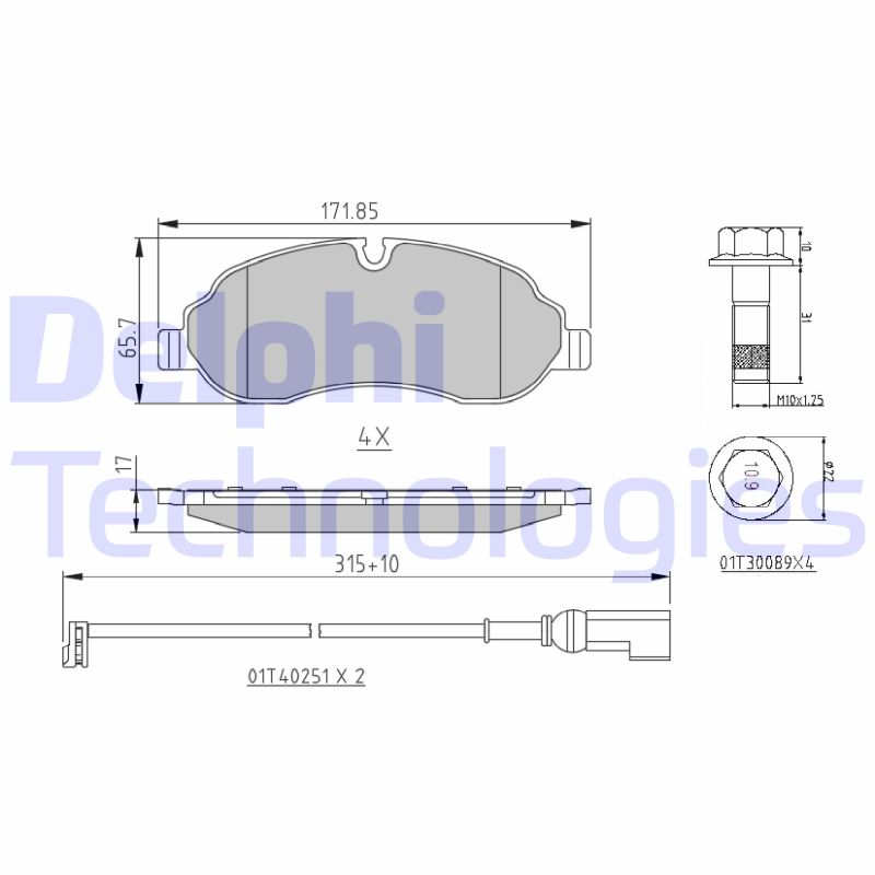 Remblokset Delphi Diesel LP3136