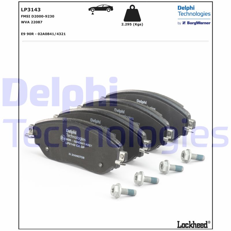 Delphi Diesel Remblokset LP3143