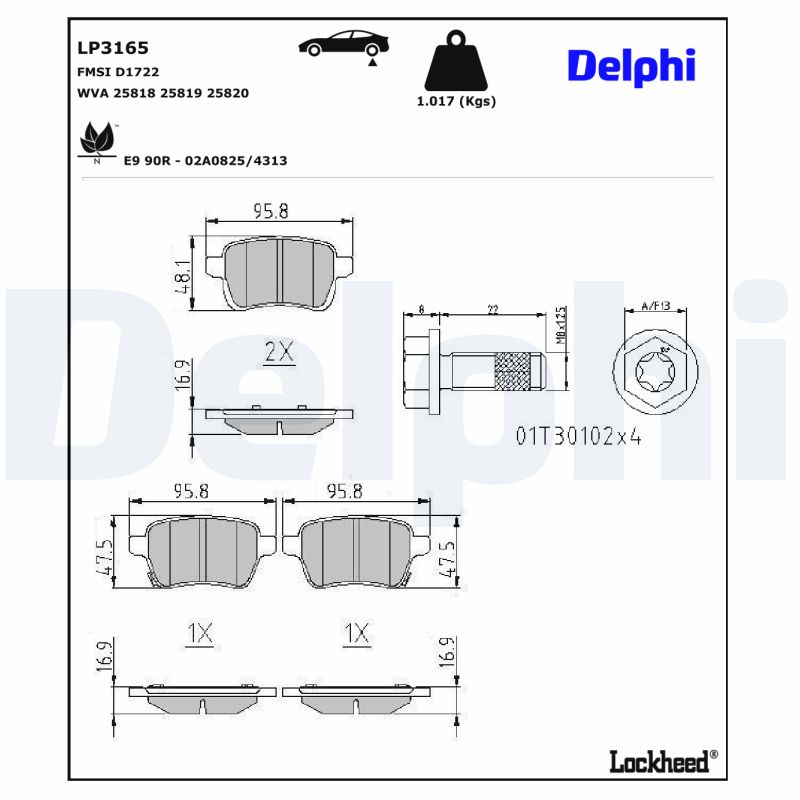 Delphi Diesel Remblokset LP3165