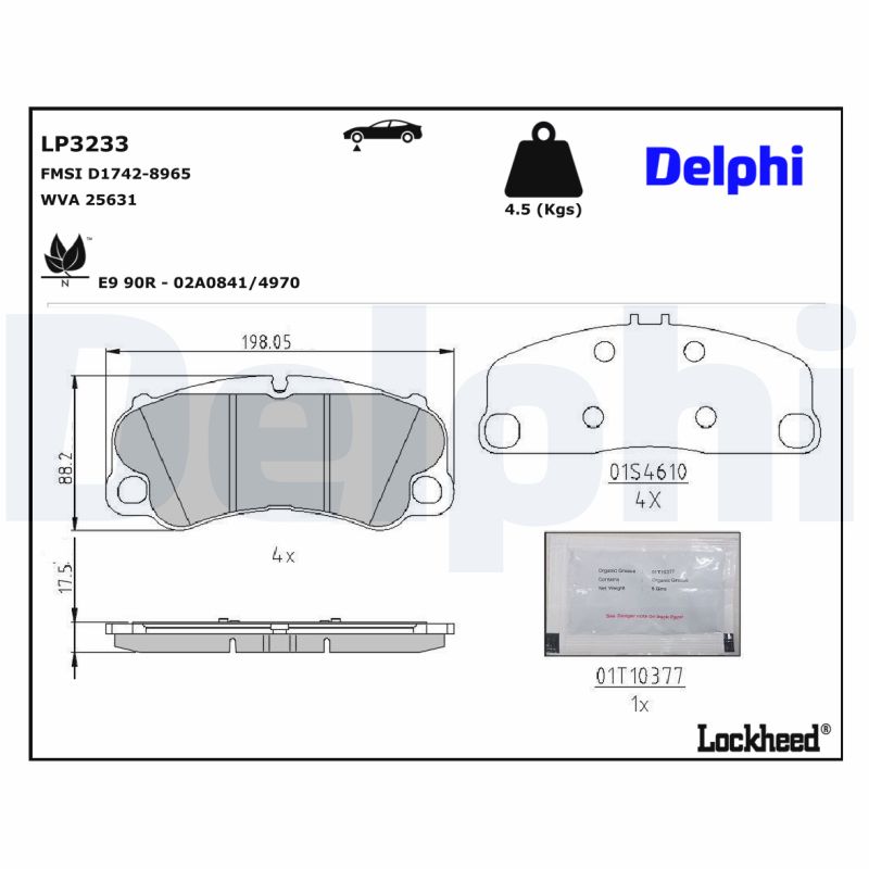 Delphi Diesel Remblokset LP3233