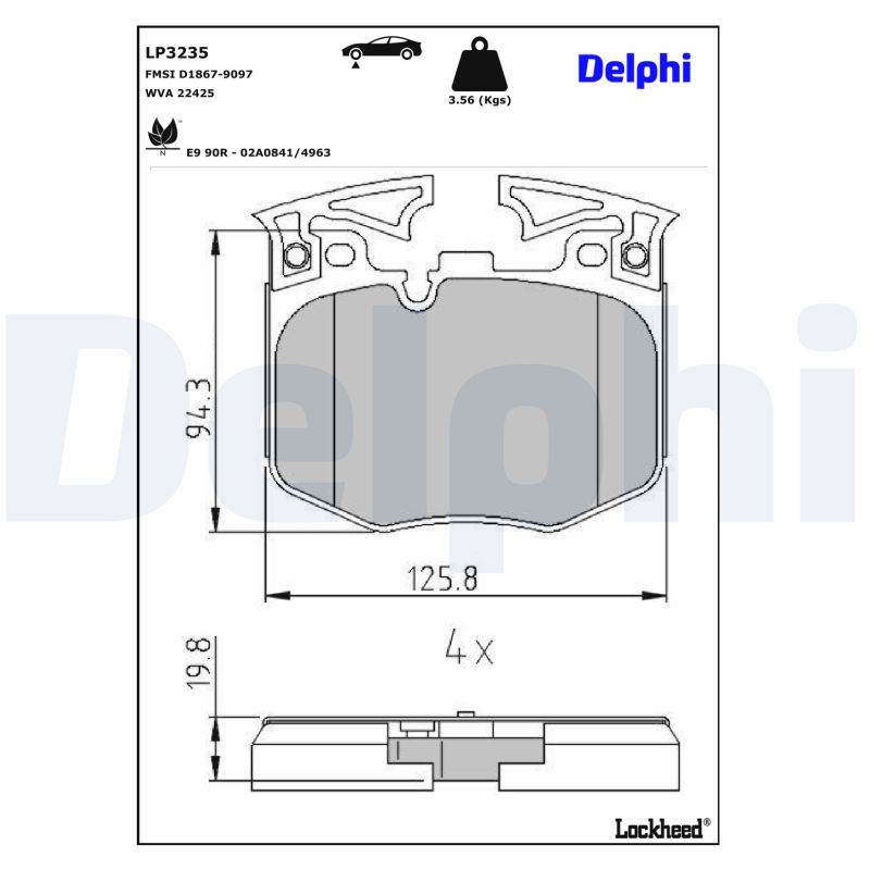 Delphi Diesel Remblokset LP3235