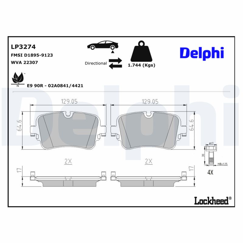Delphi Diesel Remblokset LP3274