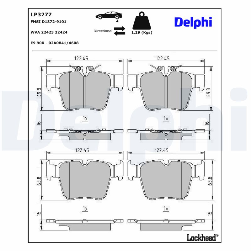 Delphi Diesel Remblokset LP3277