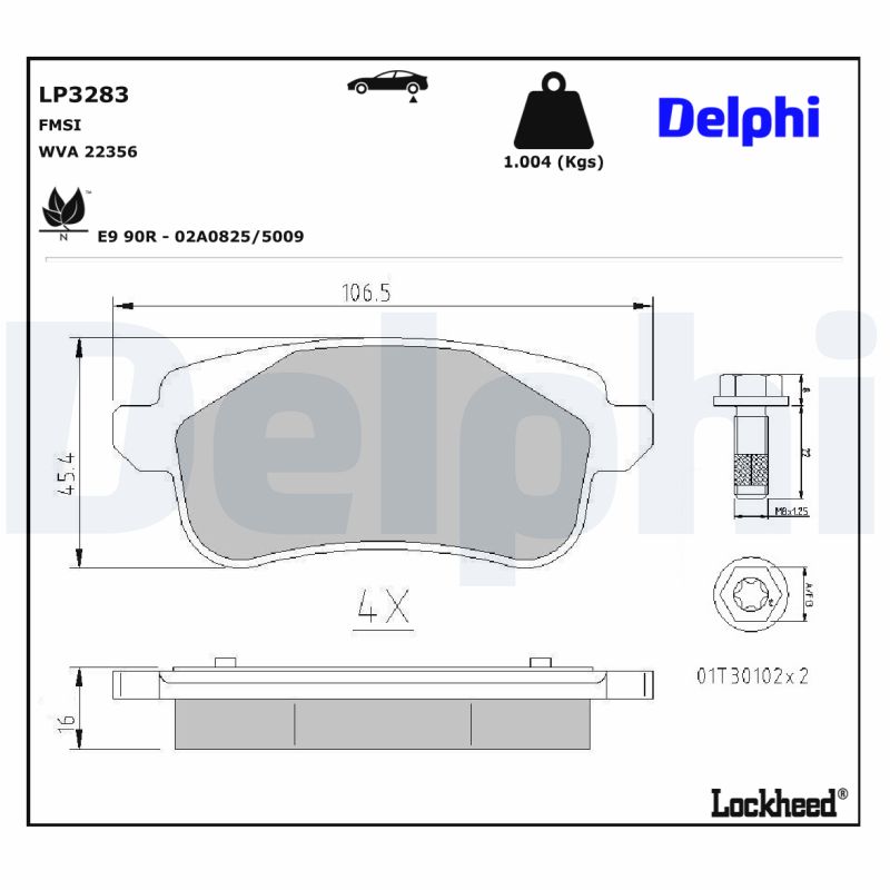 Delphi Diesel Remblokset LP3283