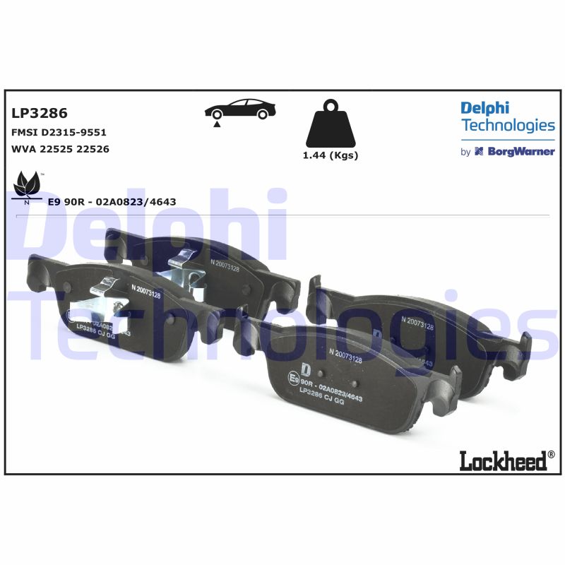 Delphi Diesel Remblokset LP3286