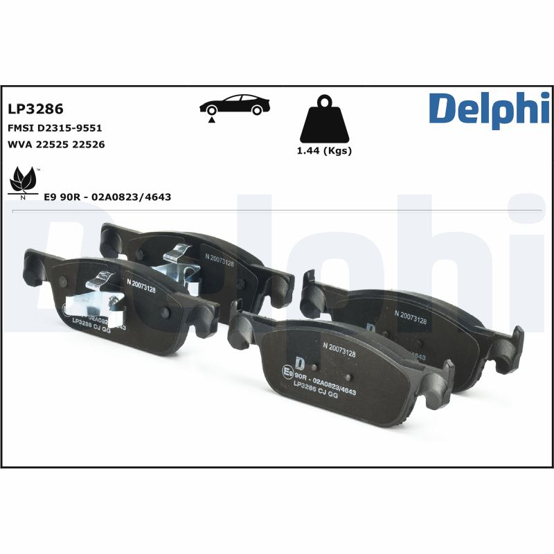 Delphi Diesel Remblokset LP3286