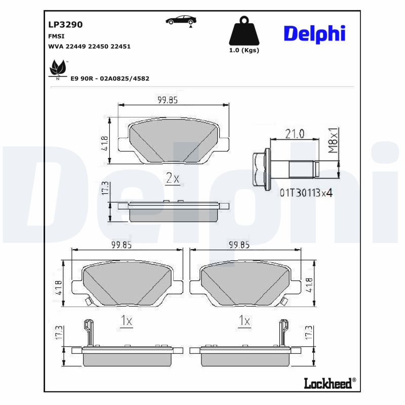 Delphi Diesel Remblokset LP3290