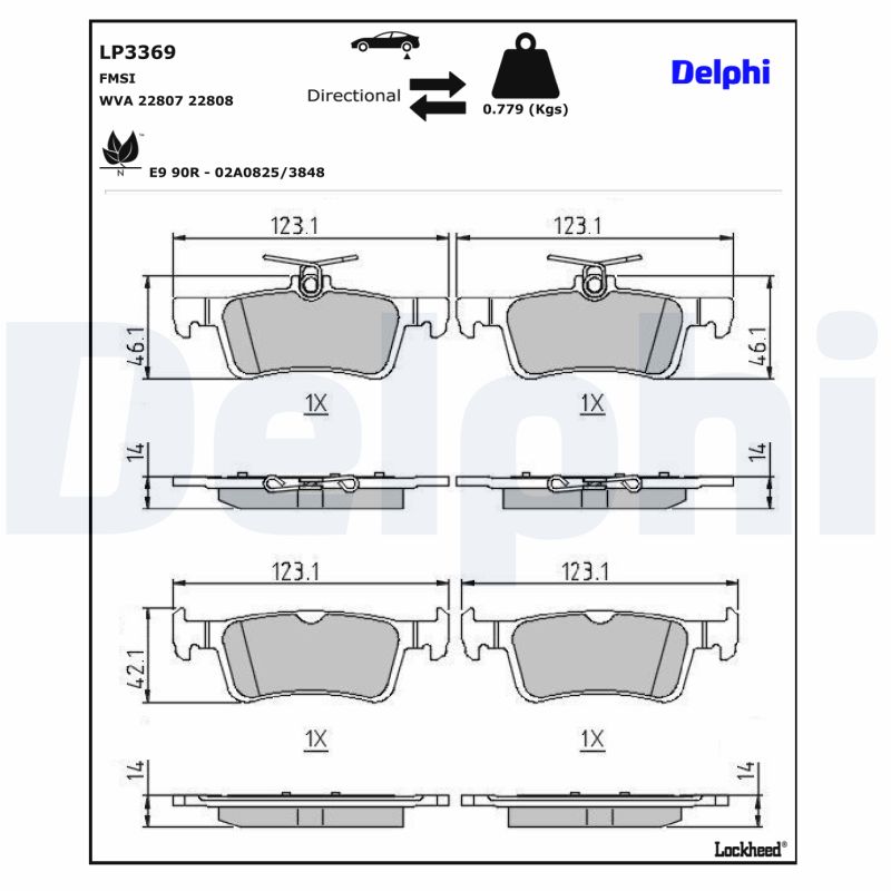 Delphi Diesel Remblokset LP3369