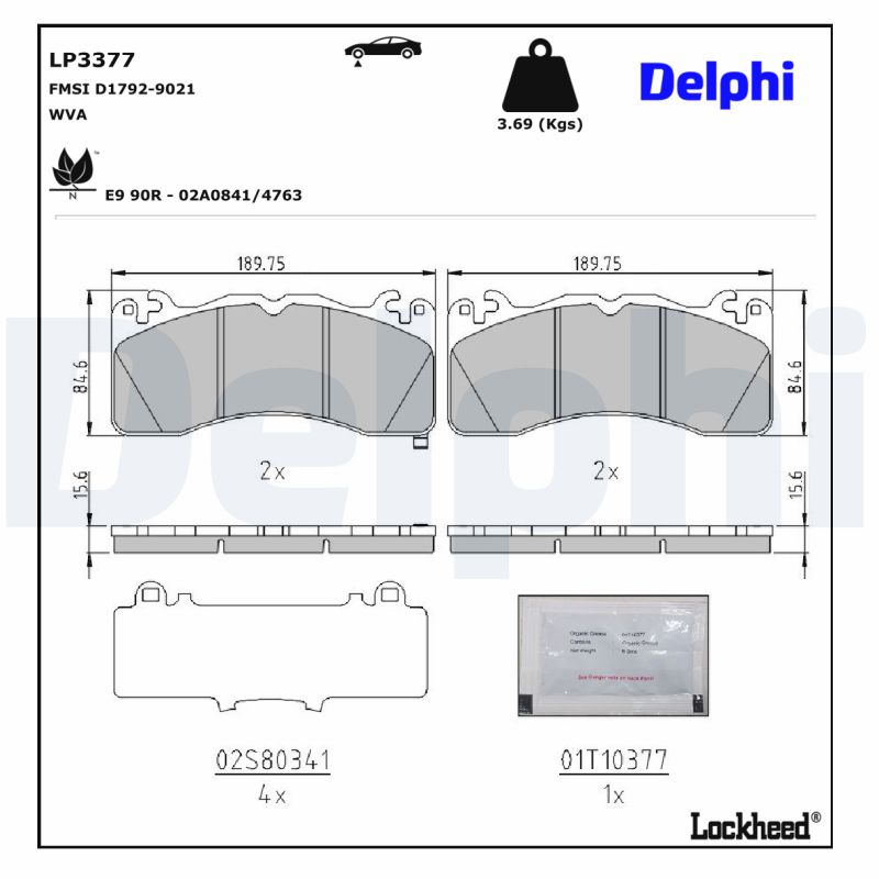 Delphi Diesel Remblokset LP3377