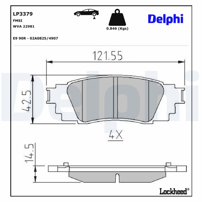 Delphi Diesel Remblokset LP3379