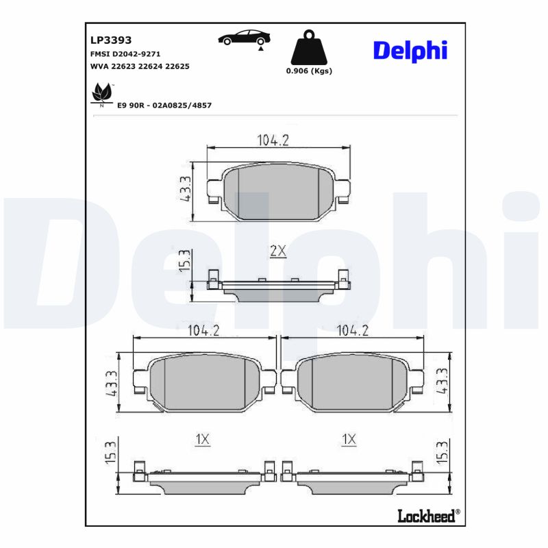 Delphi Diesel Remblokset LP3393