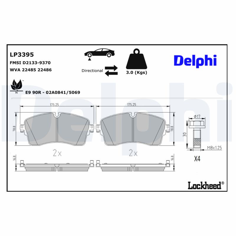 Delphi Diesel Remblokset LP3395
