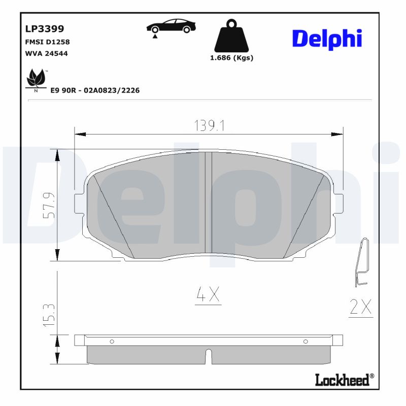 Delphi Diesel Remblokset LP3399