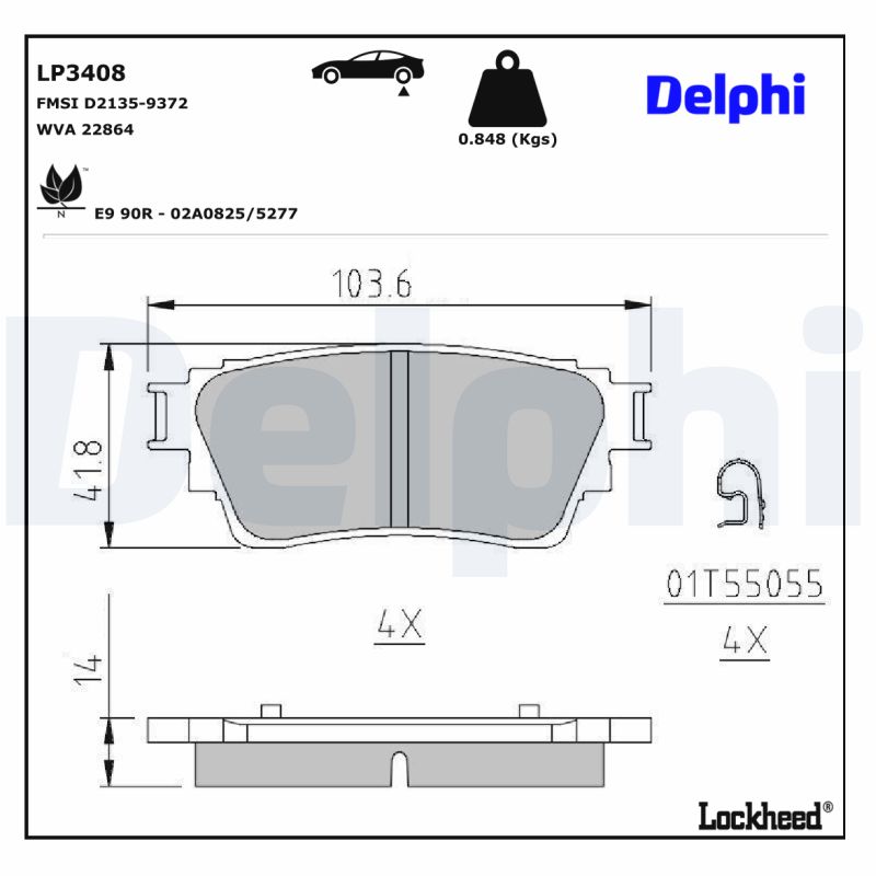 Delphi Diesel Remblokset LP3408