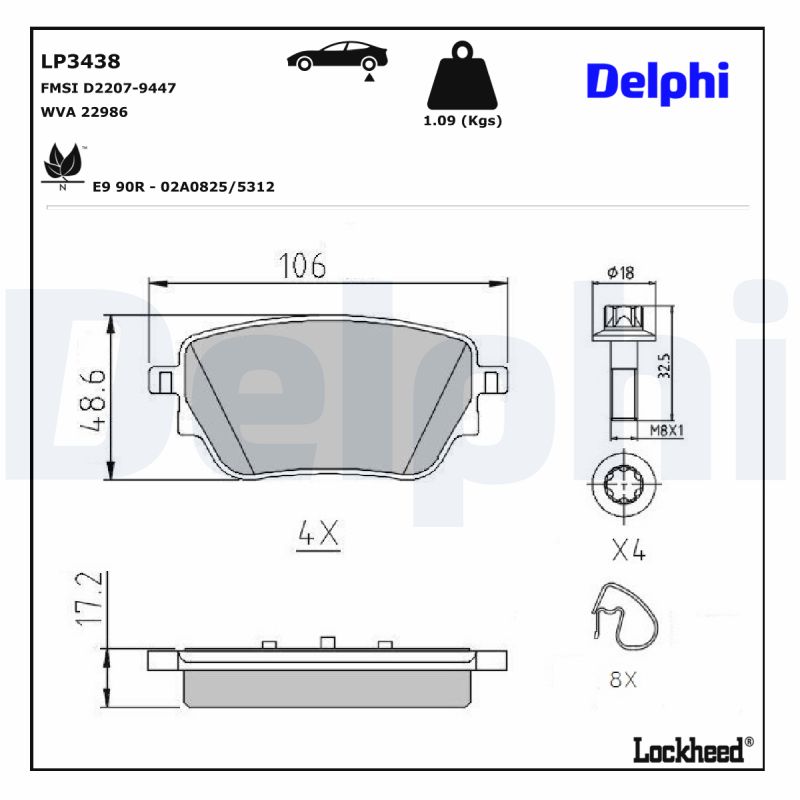 Delphi Diesel Remblokset LP3438