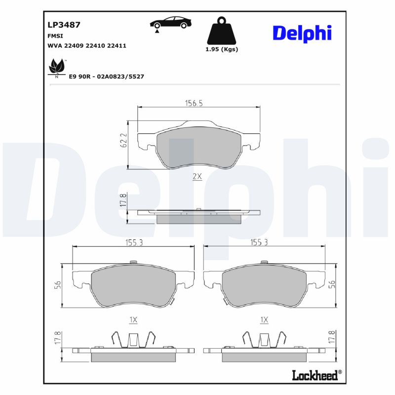 Delphi Diesel Remblokset LP3487