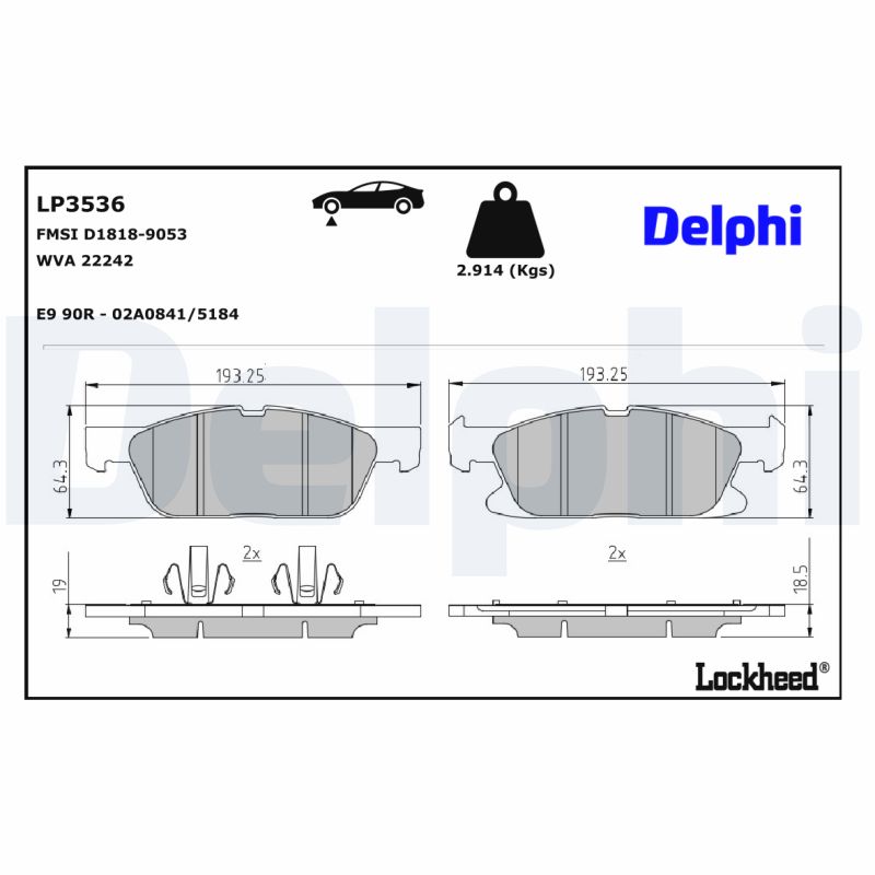 Remblokset Delphi Diesel LP3536