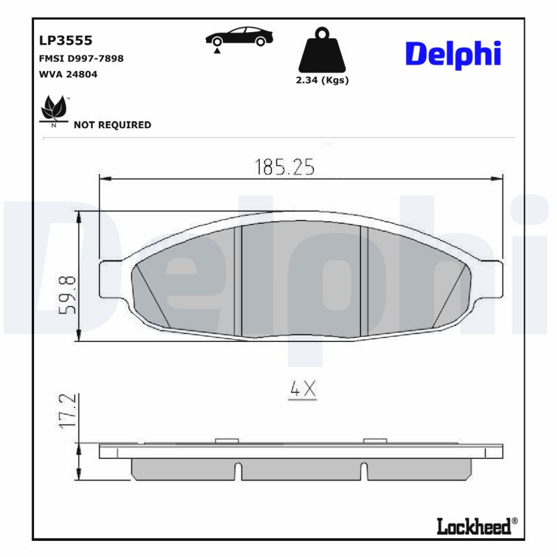 Delphi Diesel Remblokset LP3555