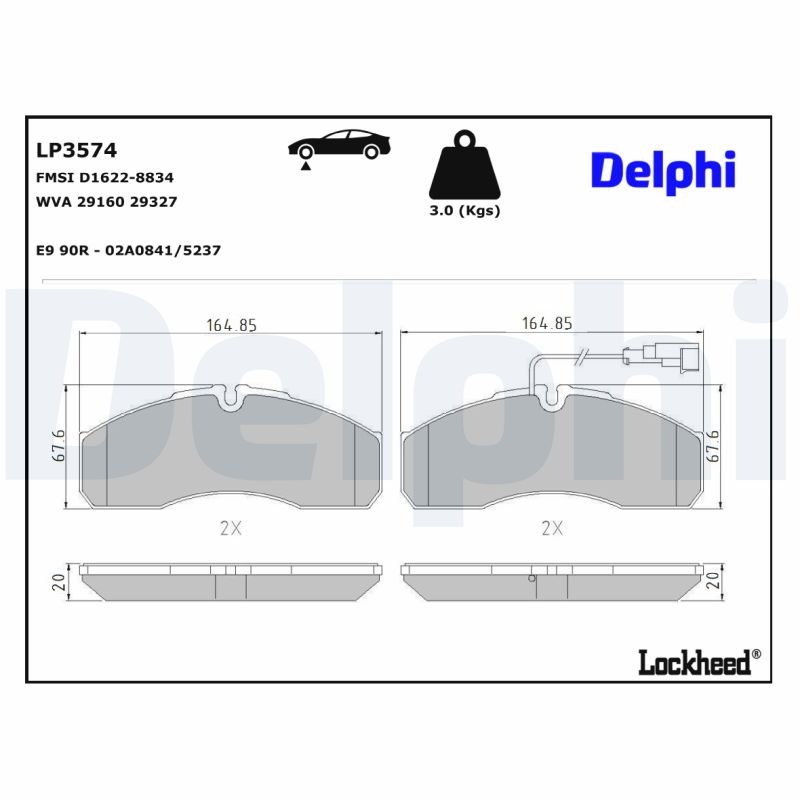 Delphi Diesel Remblokset LP3574