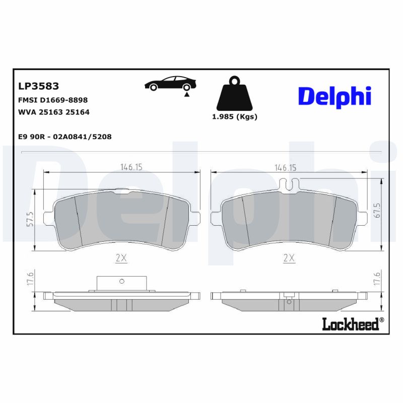 Delphi Diesel Remblokset LP3583