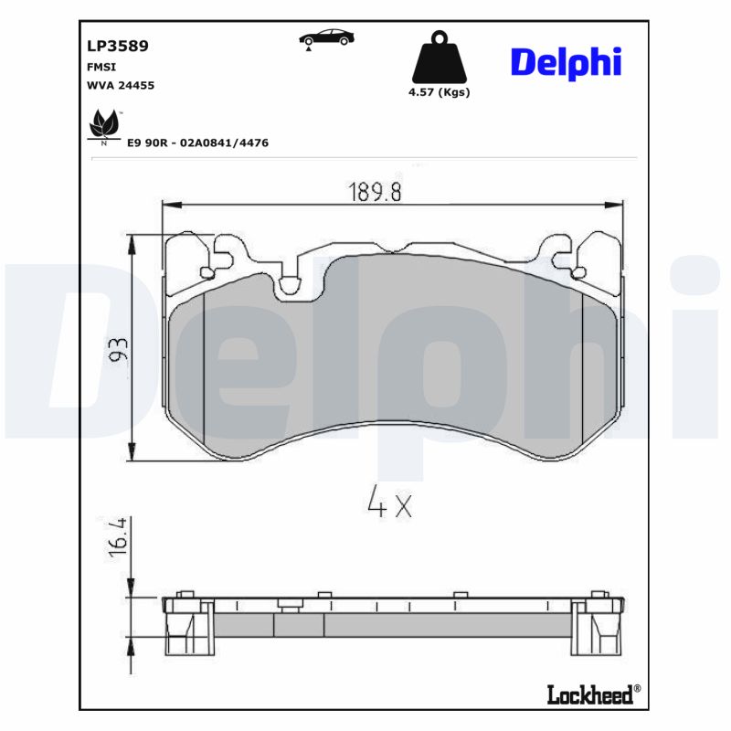 Delphi Diesel Remblokset LP3589