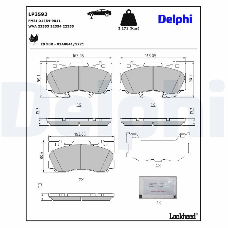 Delphi Diesel Remblokset LP3592