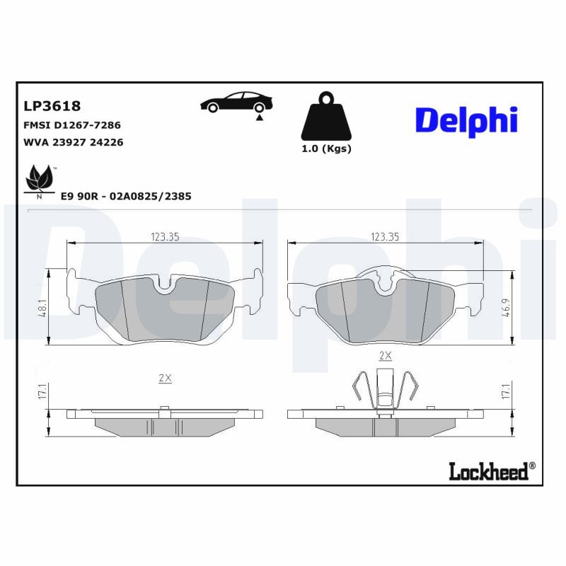 Delphi Diesel Remblokset LP3618