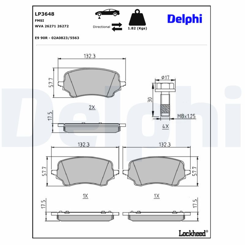 Delphi Diesel Remblokset LP3648