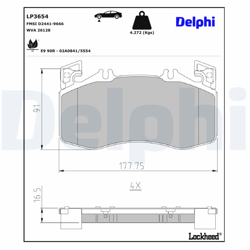 Delphi Diesel Remblokset LP3654
