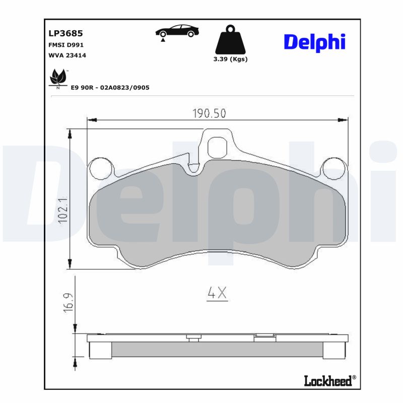 Delphi Diesel Remblokset LP3685