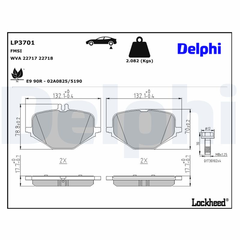 Delphi Diesel Remblokset LP3701