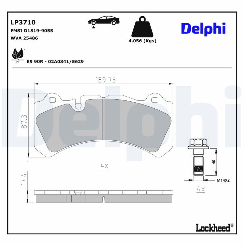 Delphi Diesel Remblokset LP3710