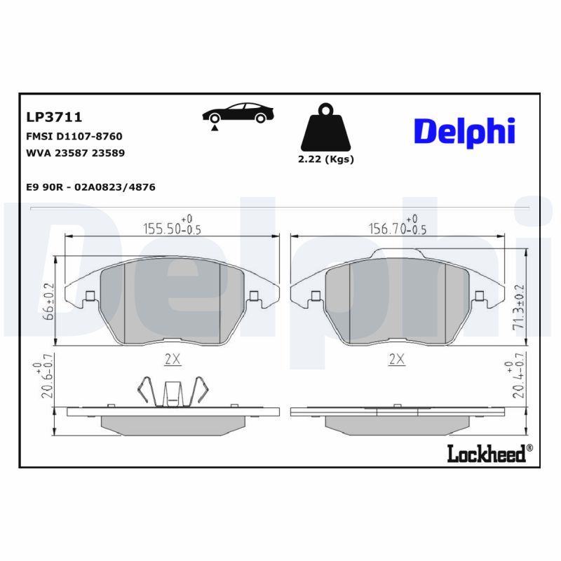 Delphi Diesel Remblokset LP3711