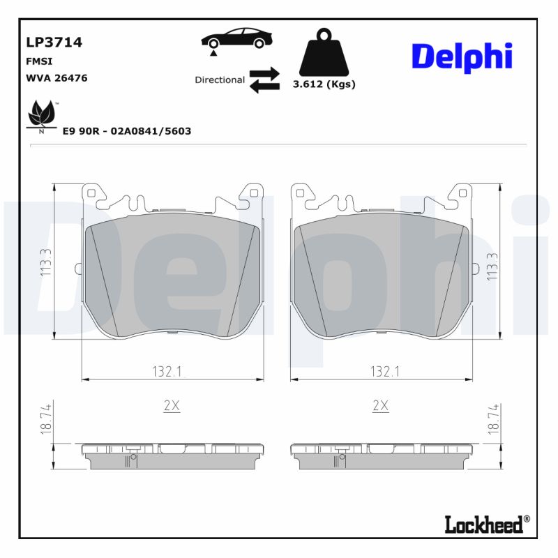 Delphi Diesel Remblokset LP3714