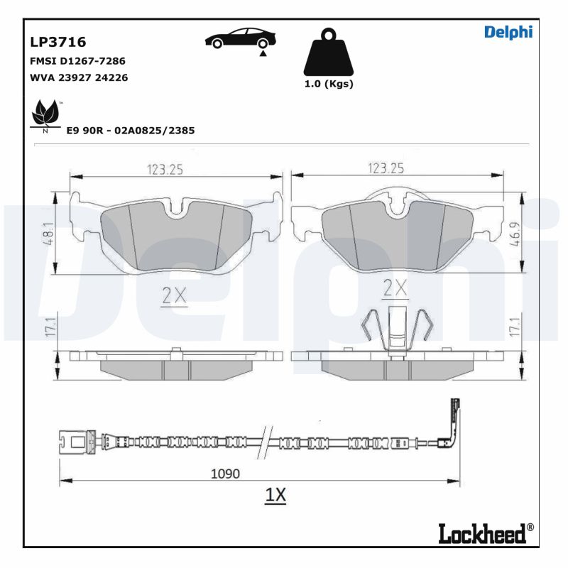 Remblokset Delphi Diesel LP3716