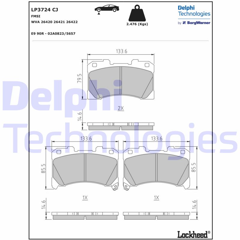 Remblokset Delphi Diesel LP3724