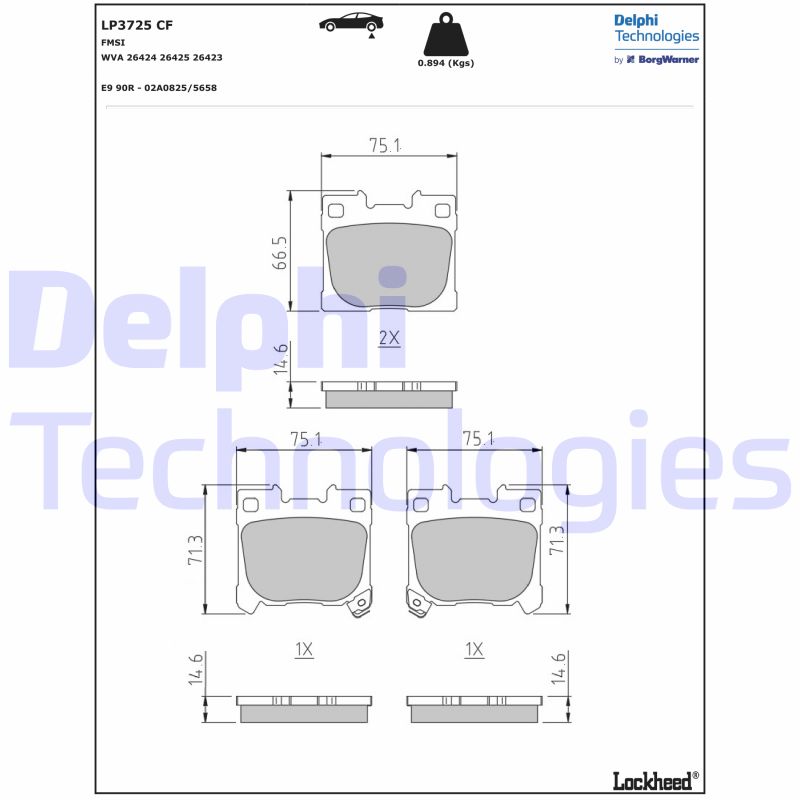 Remblokset Delphi Diesel LP3725