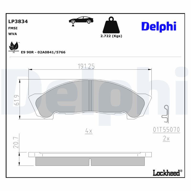 Delphi Diesel Remblokset LP3834
