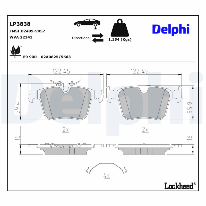 Delphi Diesel Remblokset LP3838