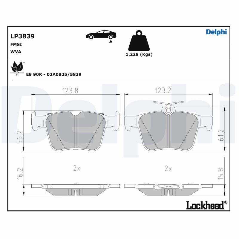 Remblokset Delphi Diesel LP3839