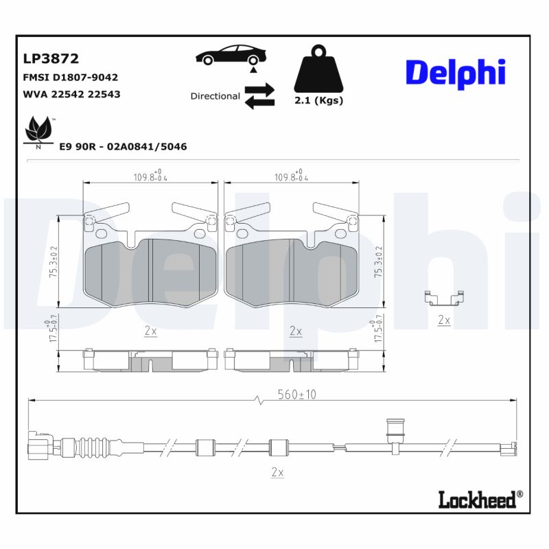 Delphi Diesel Remblokset LP3872