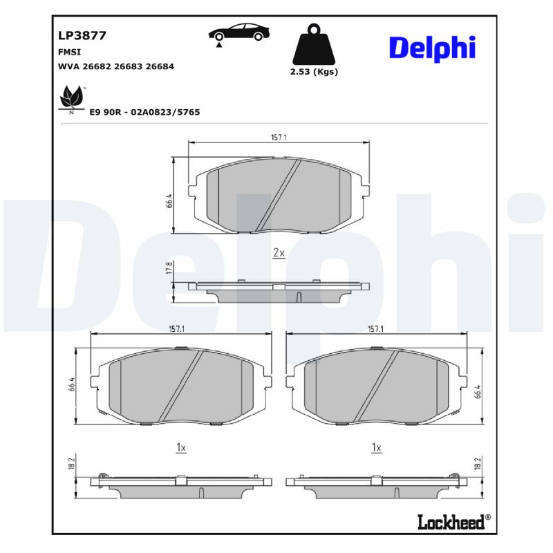 Delphi Diesel Remblokset LP3877