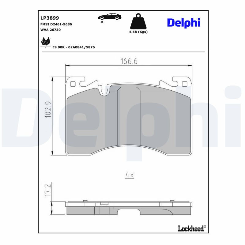 Delphi Diesel Remblokset LP3899