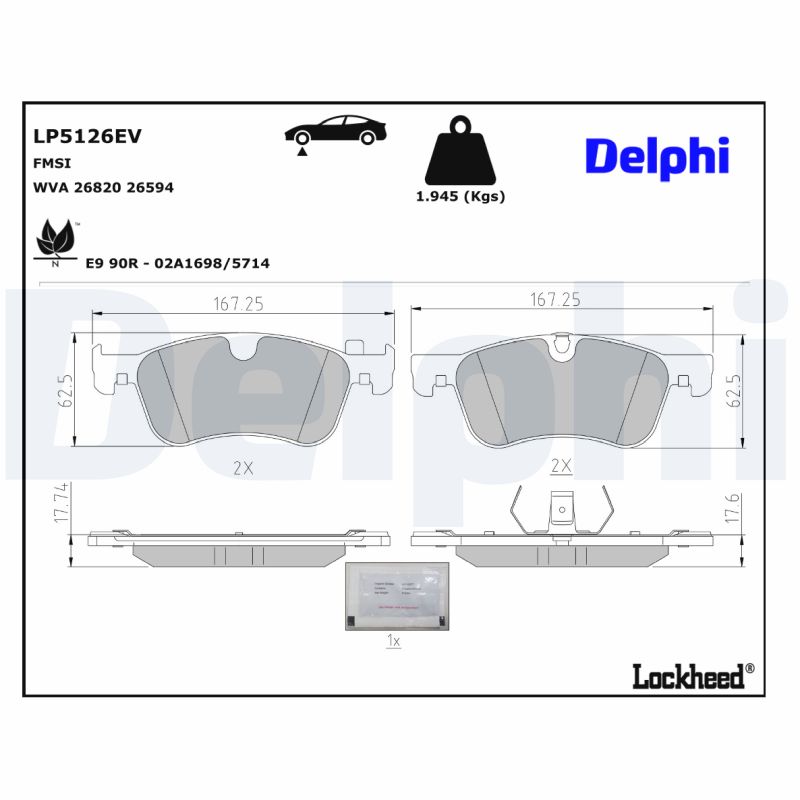 Delphi Diesel Remblokset LP3914