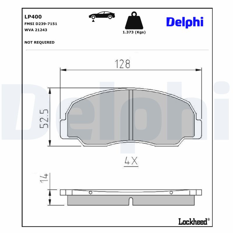 Delphi Diesel Remblokset LP400